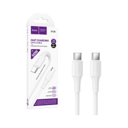 Cabo de Carregamento Hoco X120 Beneficio Tipo C para Tipo C 60W 1m Branco